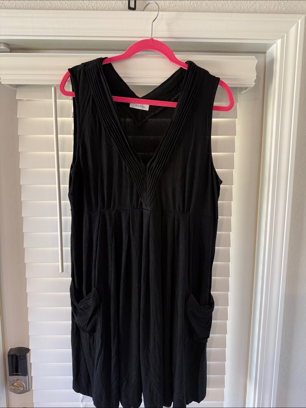 Calvin Klein Black Sleeveless V-Neck Mini Dress